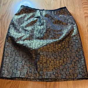 Loft gold skirt size 2P EUC like new